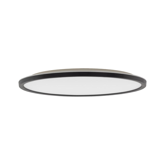 Plafoniera da esterno 50cm rotonda led 45w cct nera ip54